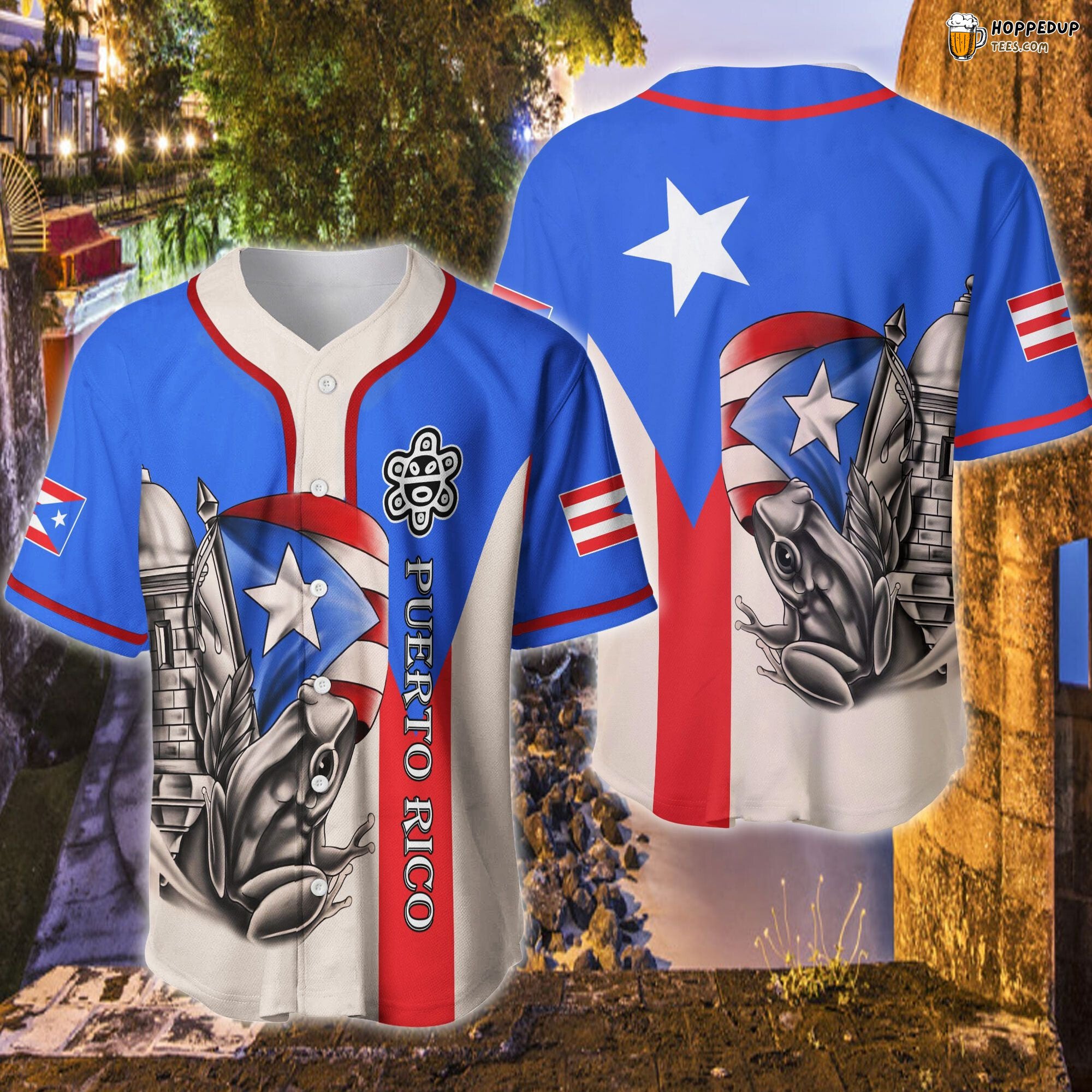 Puerto Rico Coqui Boricua Unique Baseball Jersey Distinctive Design Look