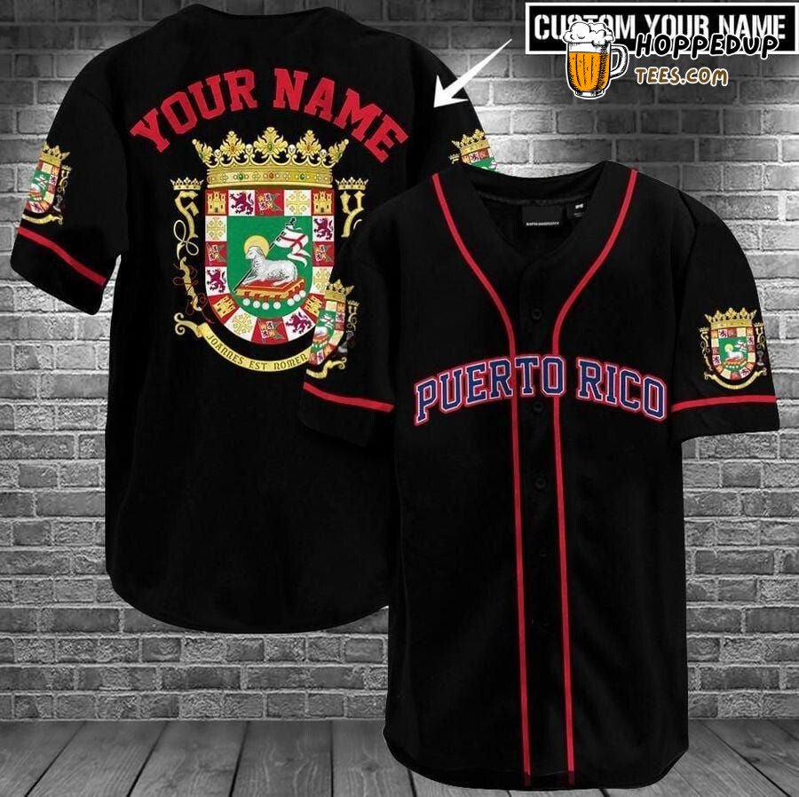 Puerto Rico Inspired Baseball Jersey Amazing Personalized Unique Design Look