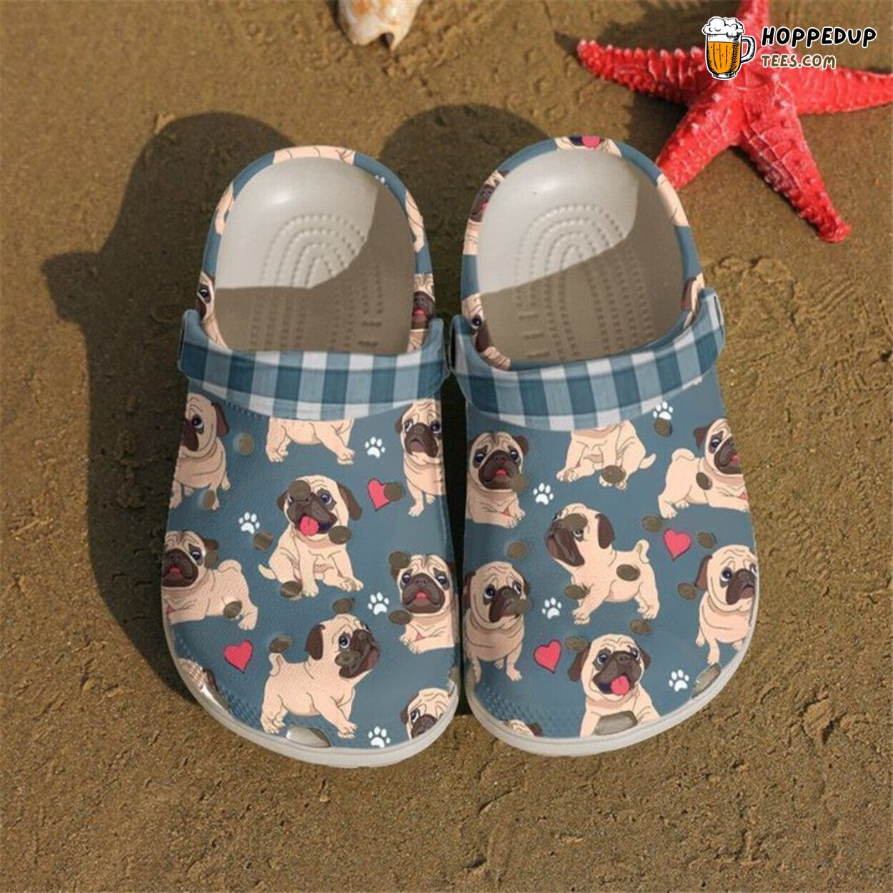 Pug Baby Buggies Theme Comfortable Clog Shoes Unique Pet Lovers Footwear