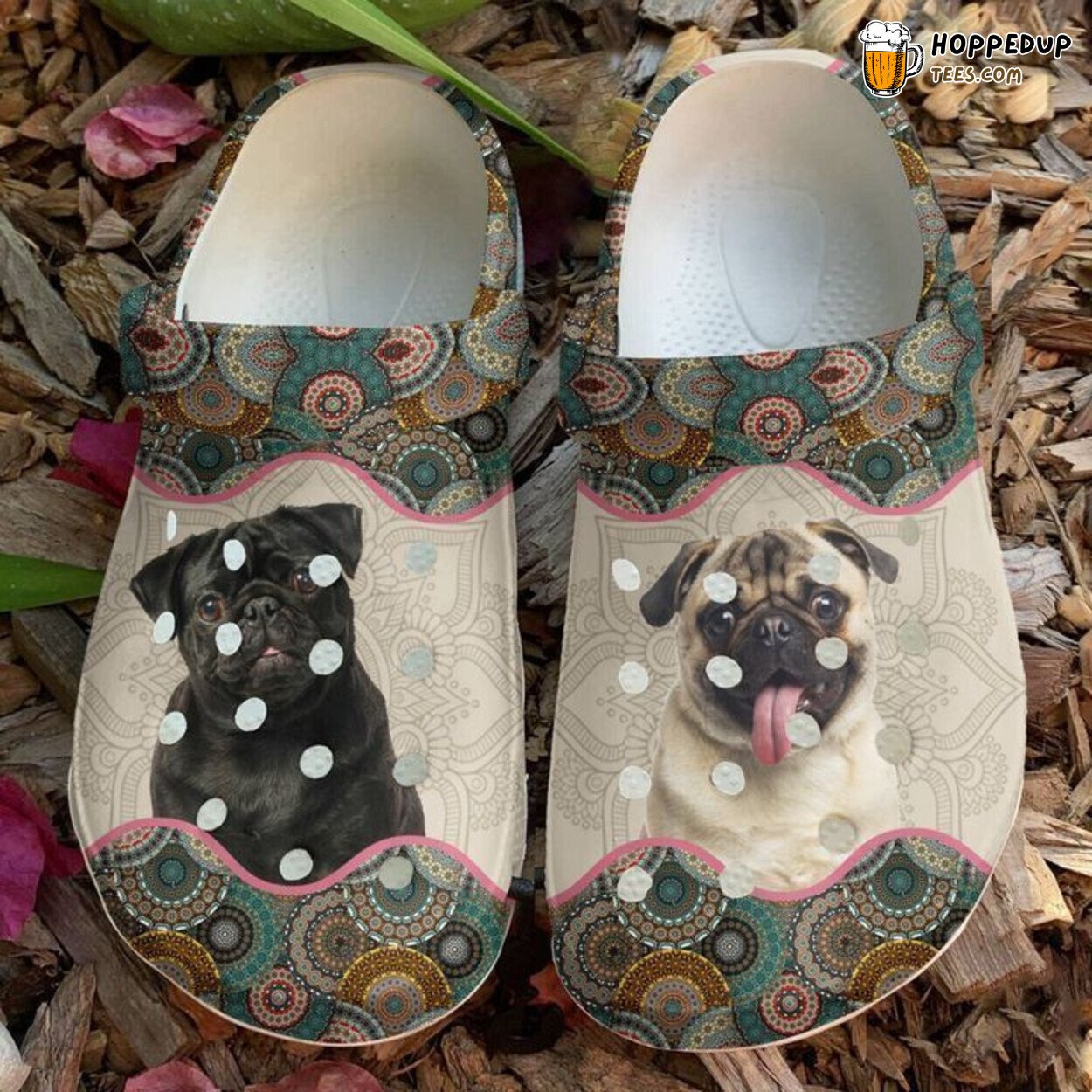 Pug Boho Classic Themed Comfortable Unique Design Clogs Shoes