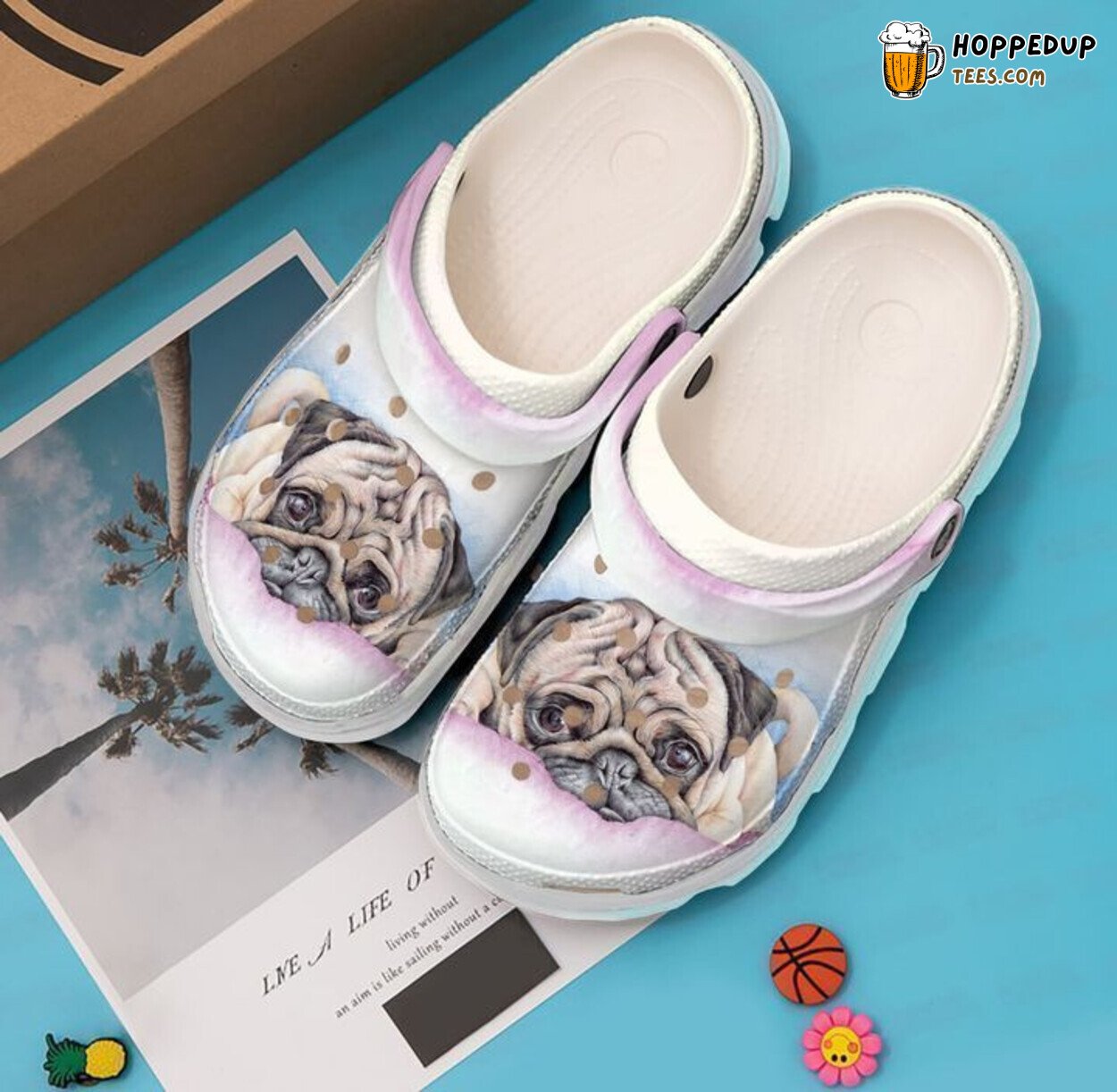 Pug Bulldog Sad Expression Classic Comfortable Clogs Canine Lover Shoes