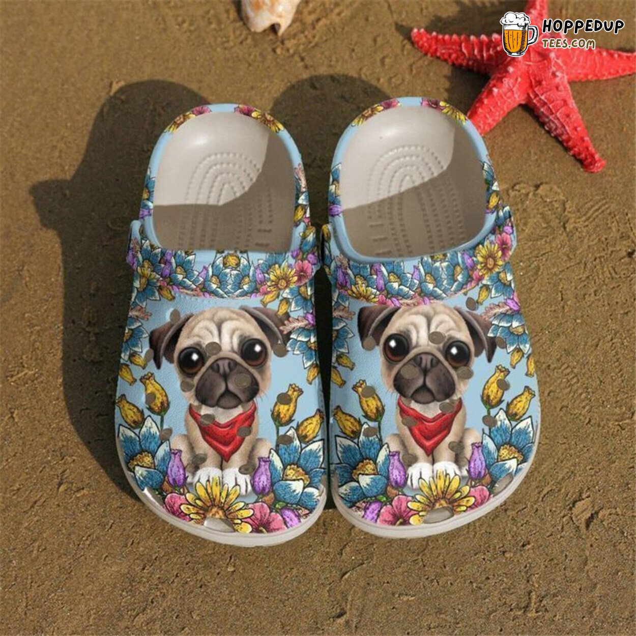Pug Cutie Pattern Themed Classic Comfortable Unique Clogs Shoes