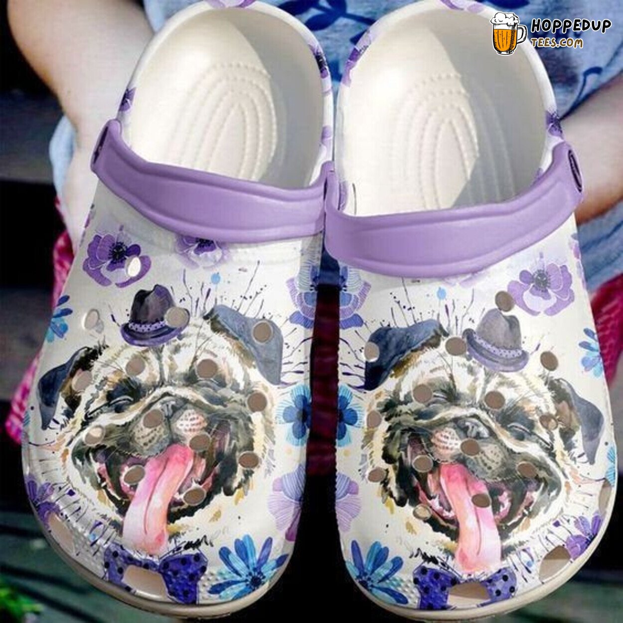 Pug Dog Lover Themed Rubber Clog Shoes Comfy Pet Owner Gift