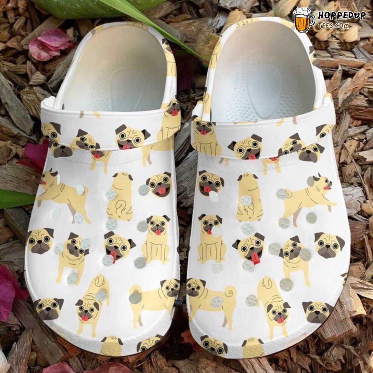 Pug Funny Themed Comfortable Unique Classic Clog Shoes Design