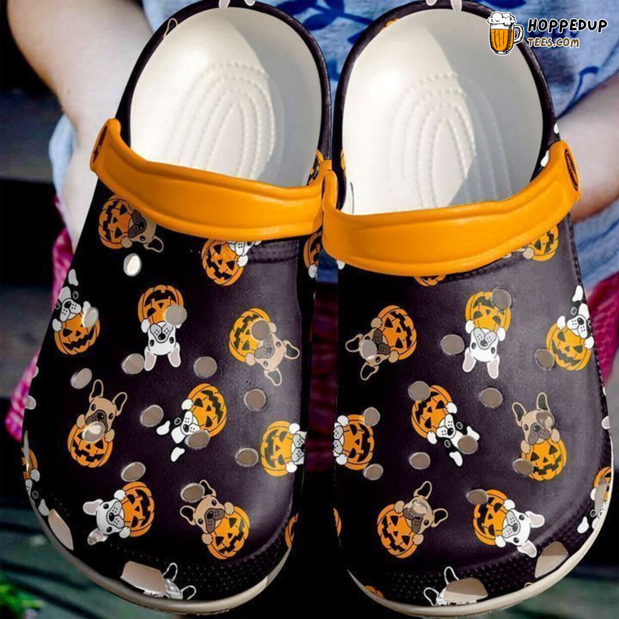 Pug JackOPugs Themed Clog Shoes Unique Halloween Season Special Design