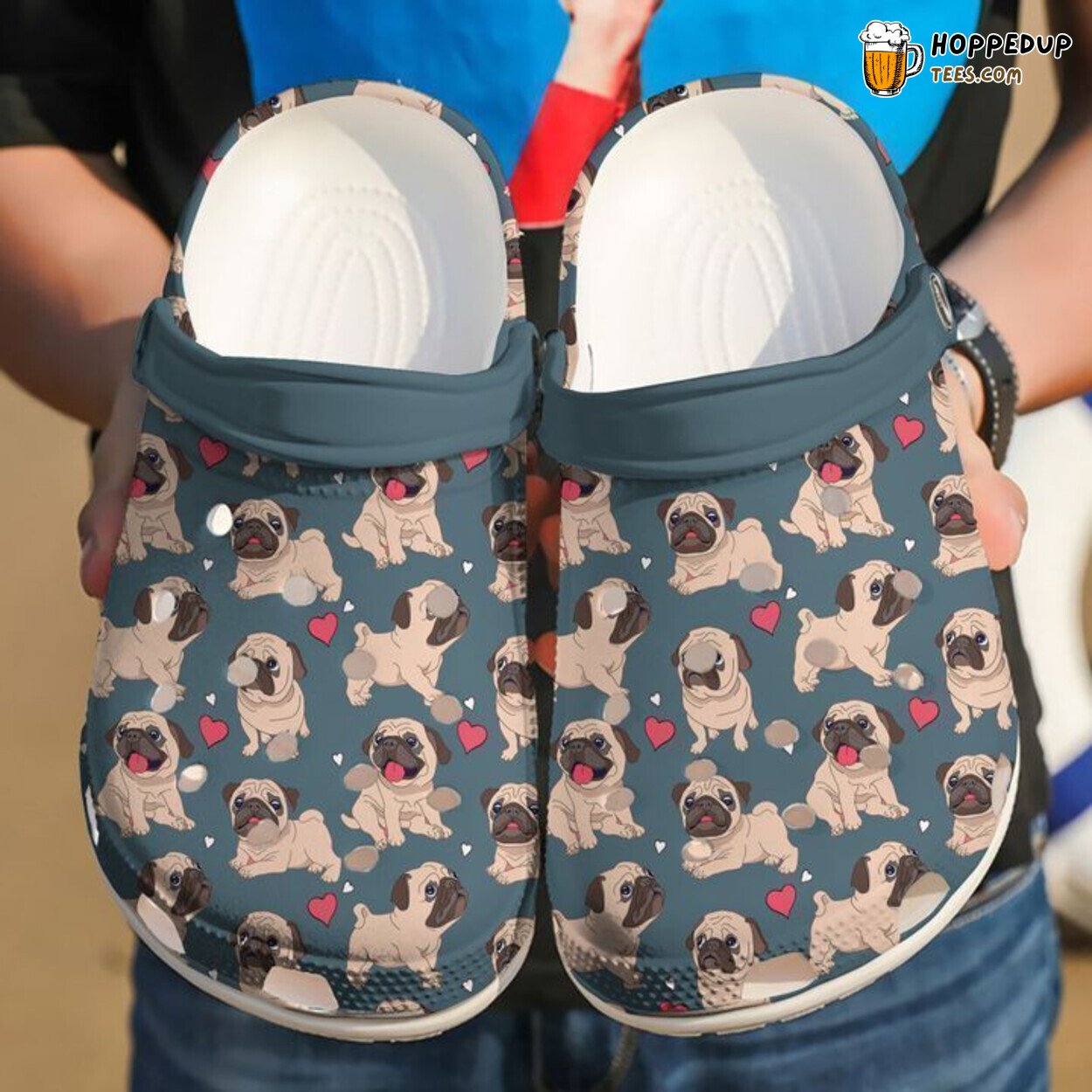 Pug Lovely Baby Theme Comfortable Clogs Dog Lover Inspired Footwear