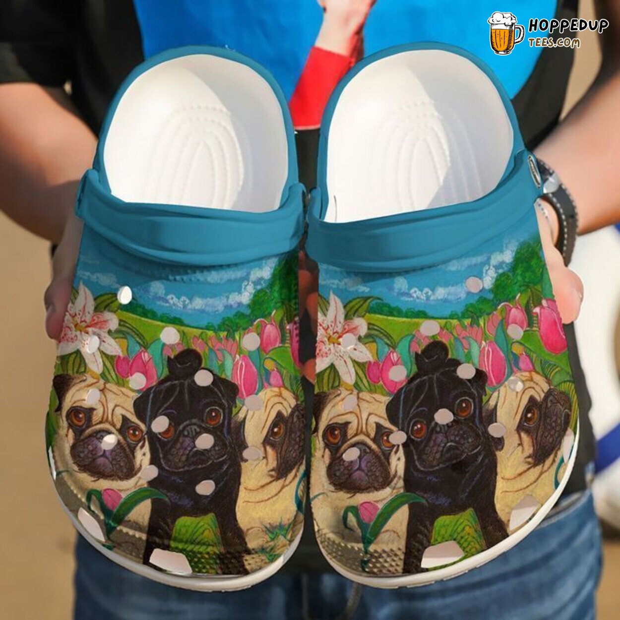 Pug Lover Themed Classic Comfortable Clogs Shoes Unique Pet Lovers Gift