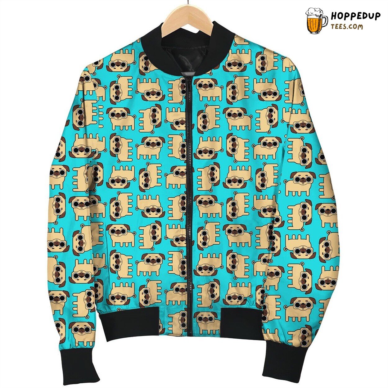 Pug Lovers Delight Winter Bomber Jacket Premium Quality Design Finish