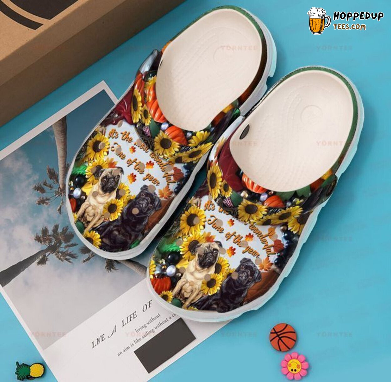 Pug Most Wonderful Time Lover Gift Comfortable Unique Rubber Clogs