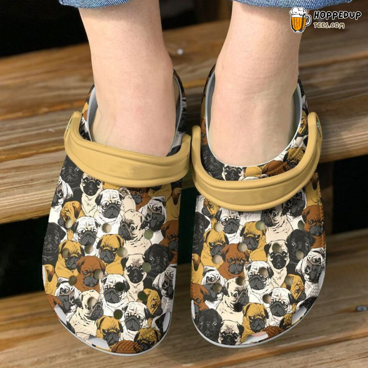 Pug Shades Classic Themed Comfortable Unique Design Clogs Shoes