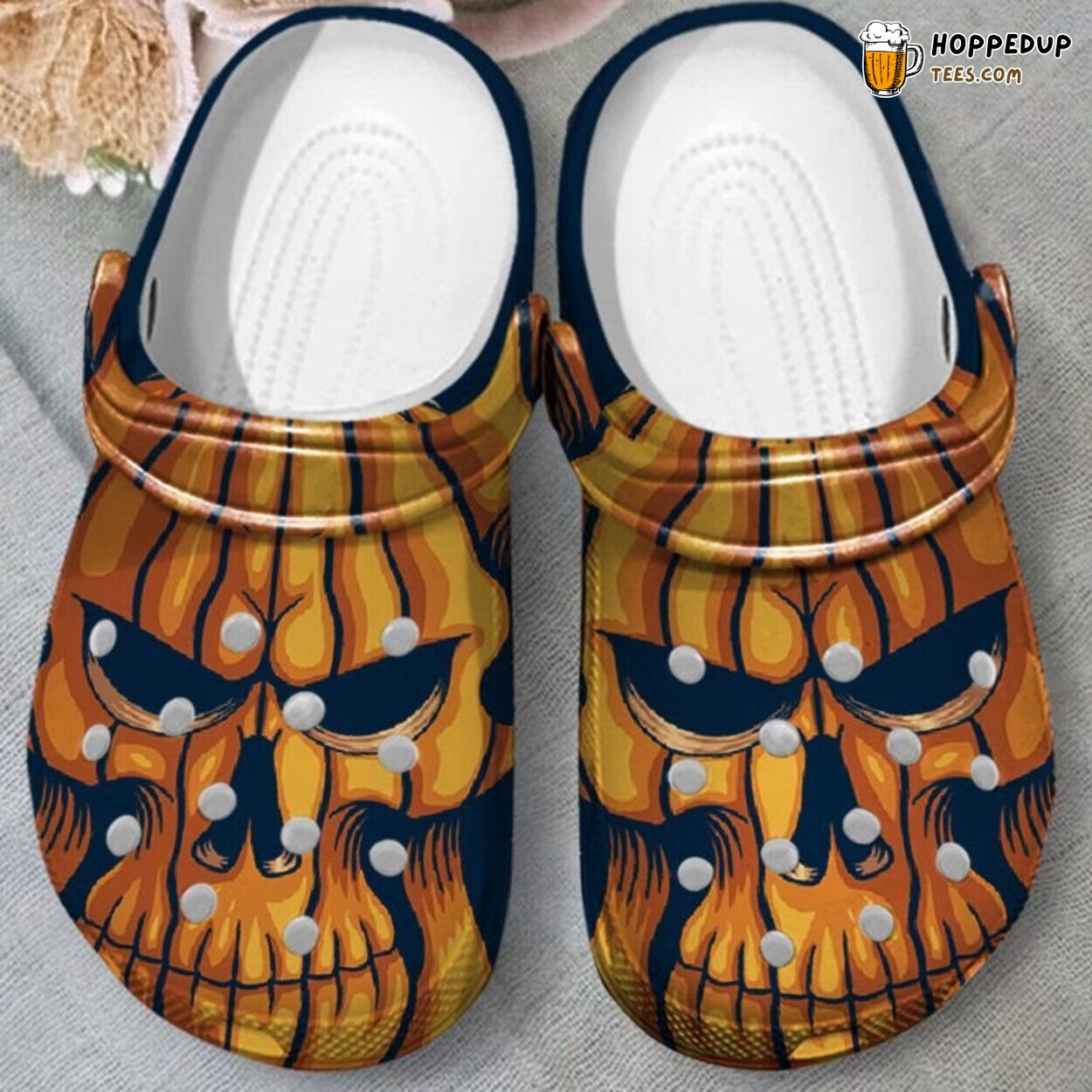 Pumpkin Classic Themed Comfortable Stylish Unique Design Clogs