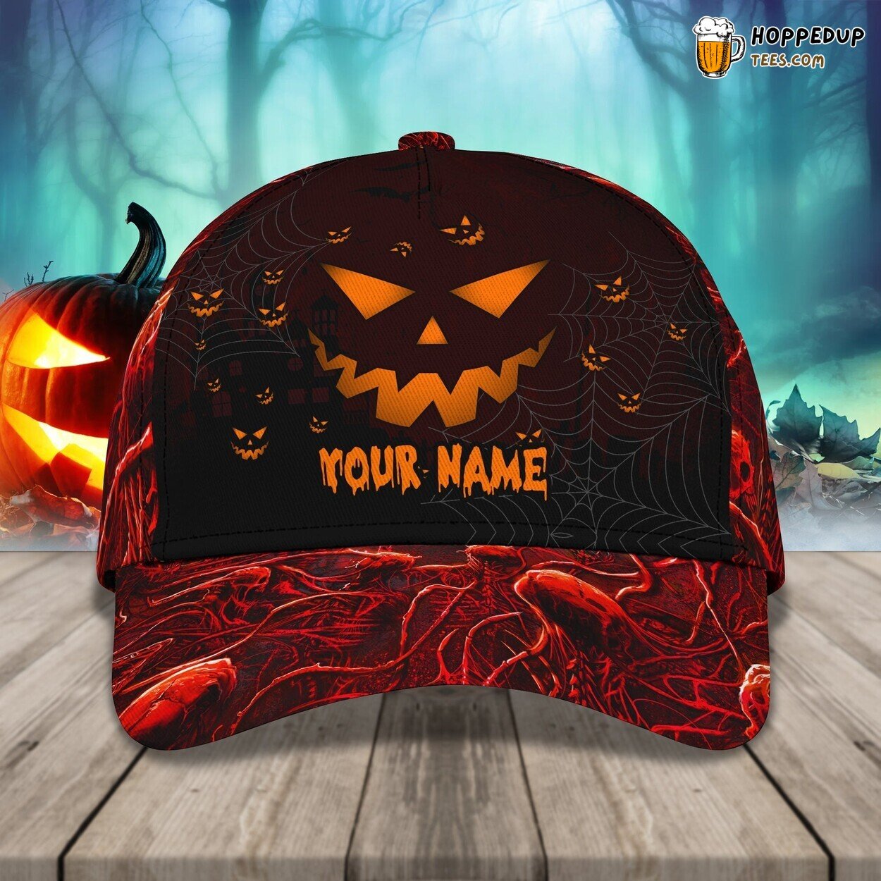 Pumpkin Halloween 3D Customizable Cap Unique Festive Design Hat Men Women