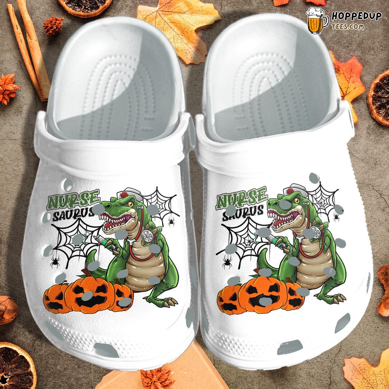 Pumpkin Nurse Dinosaurus Halloween Funny Custom Outdoor Shoes