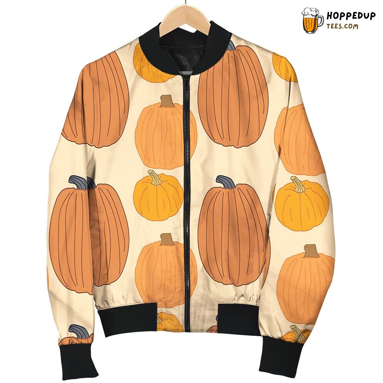 Pumpkin Pattern By Courtney Graben Bomber Jacket