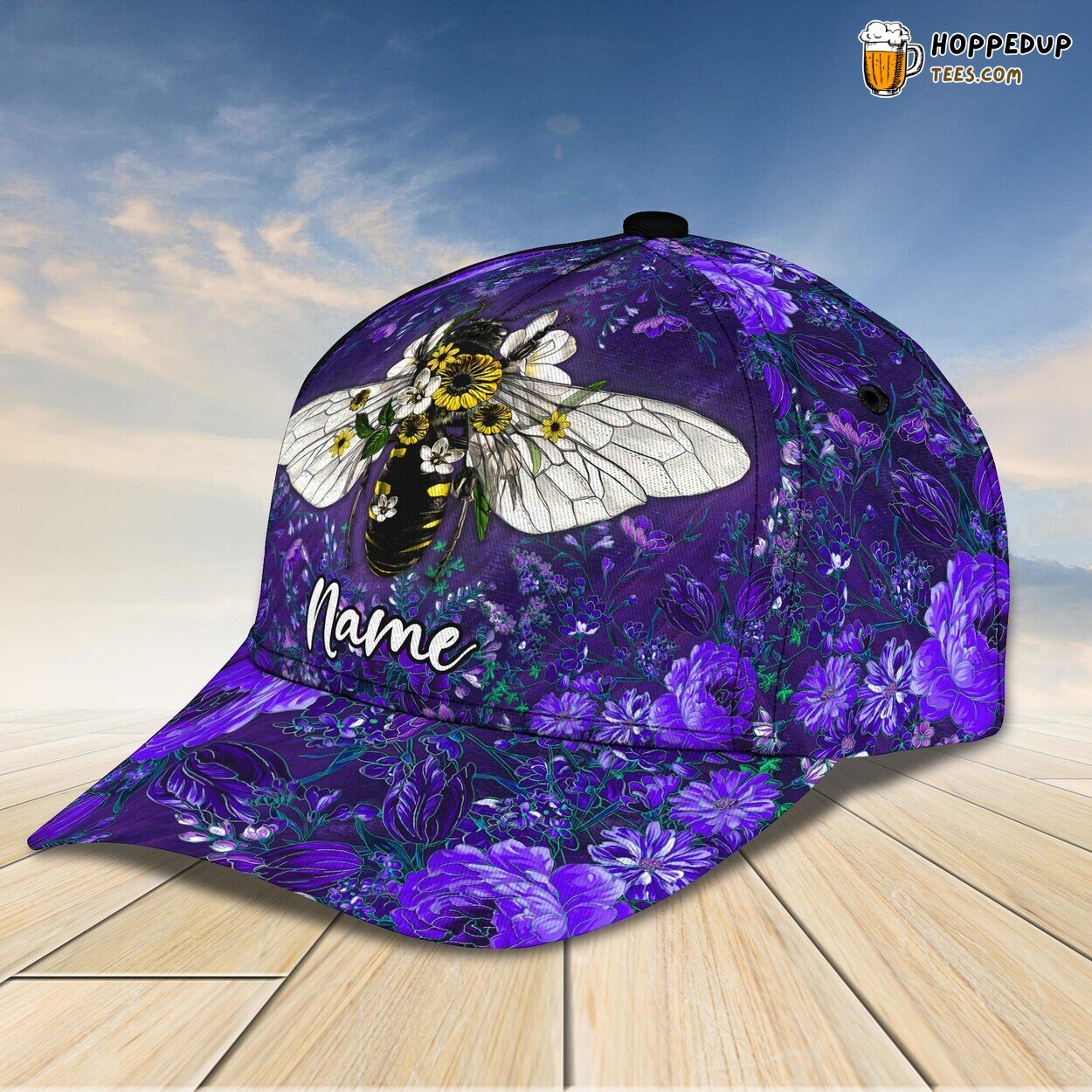 Purple Bee Lover’s Choice 3D Classic Cap Personalized Unique Edition