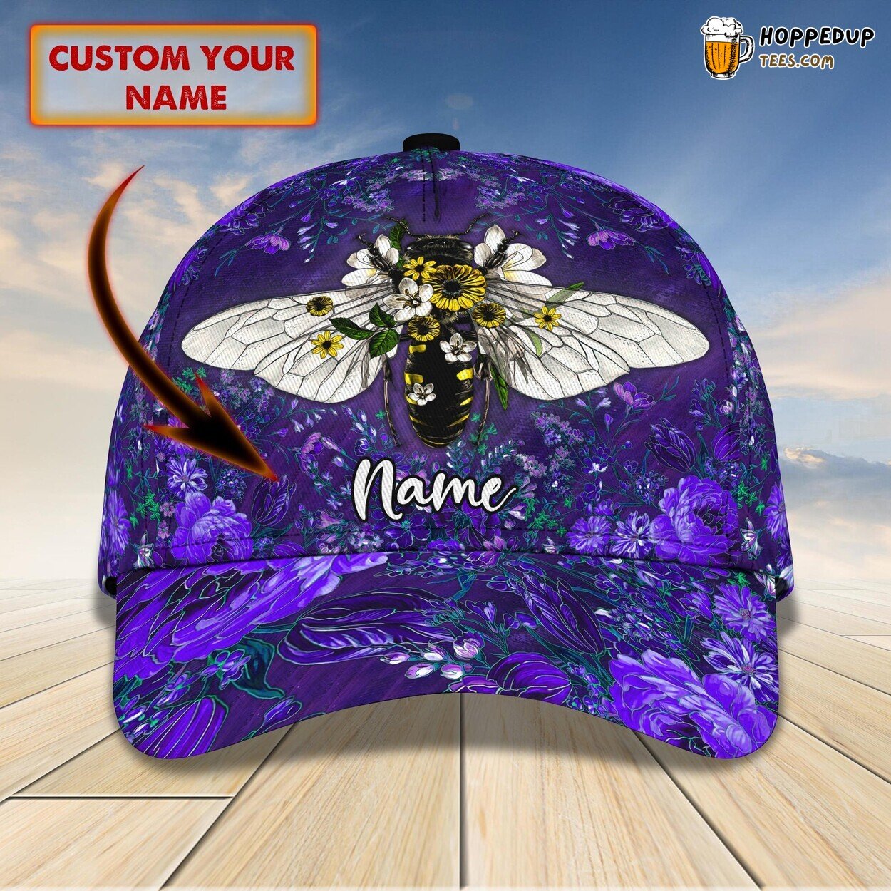 Purple Bee Lover’s Choice 3D Classic Cap Personalized Unique Edition