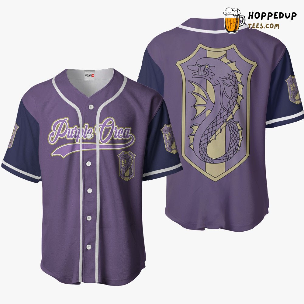 Purple Orca Exclusive Anime Baseball Jersey Shirt Distinctive Design
