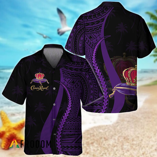 Purple Polynesian Crown Royal Hawaiian Shirt HU