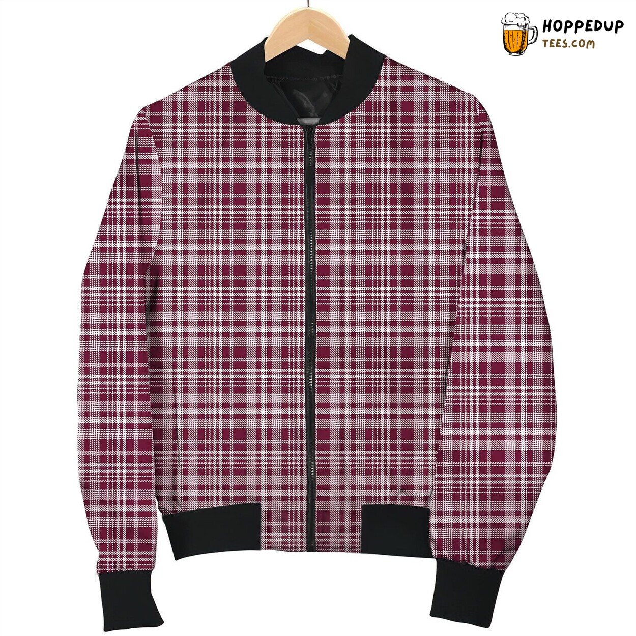 Purple Tartan Great Bomber Jacket