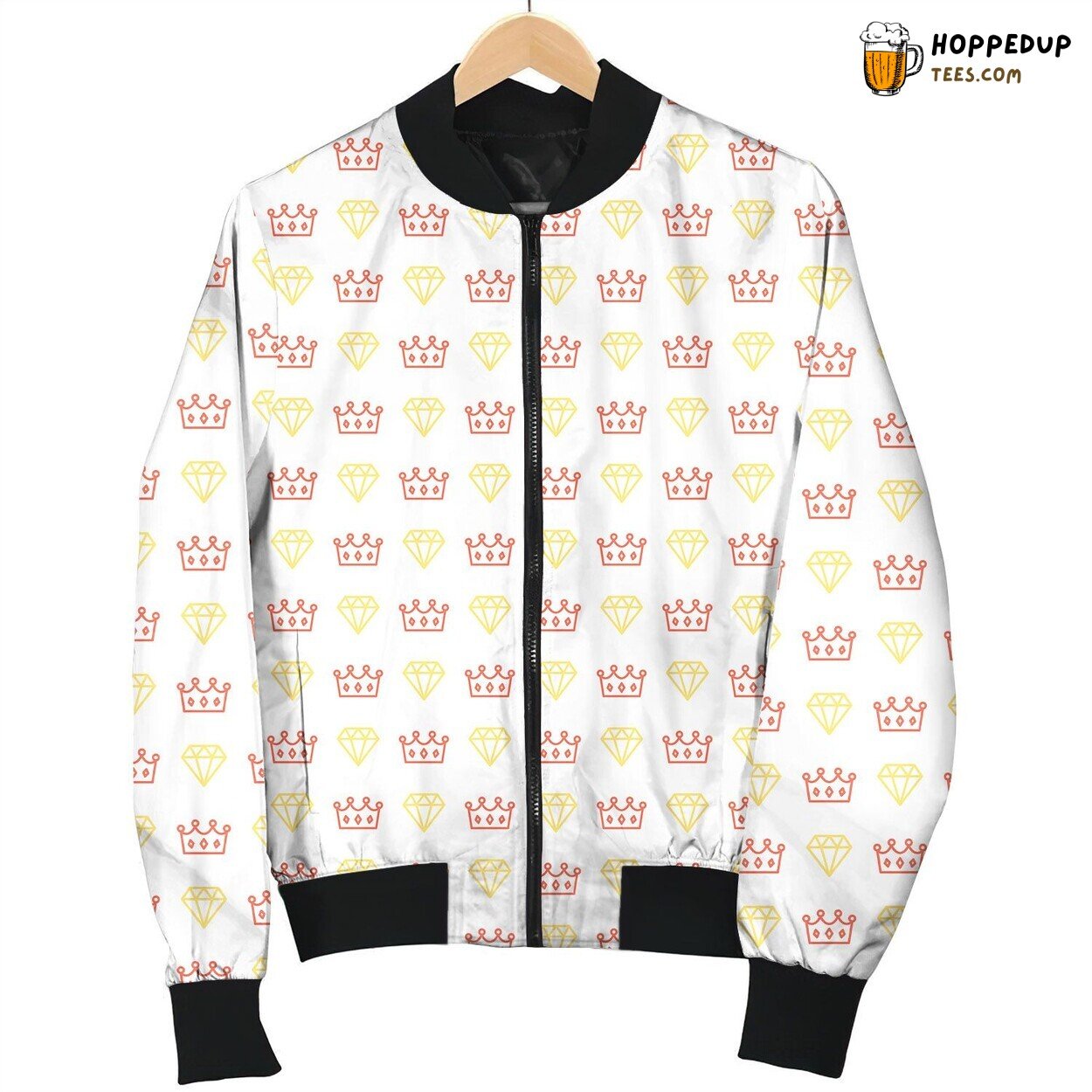 Queen Crown And Diamond Bomber Jacket