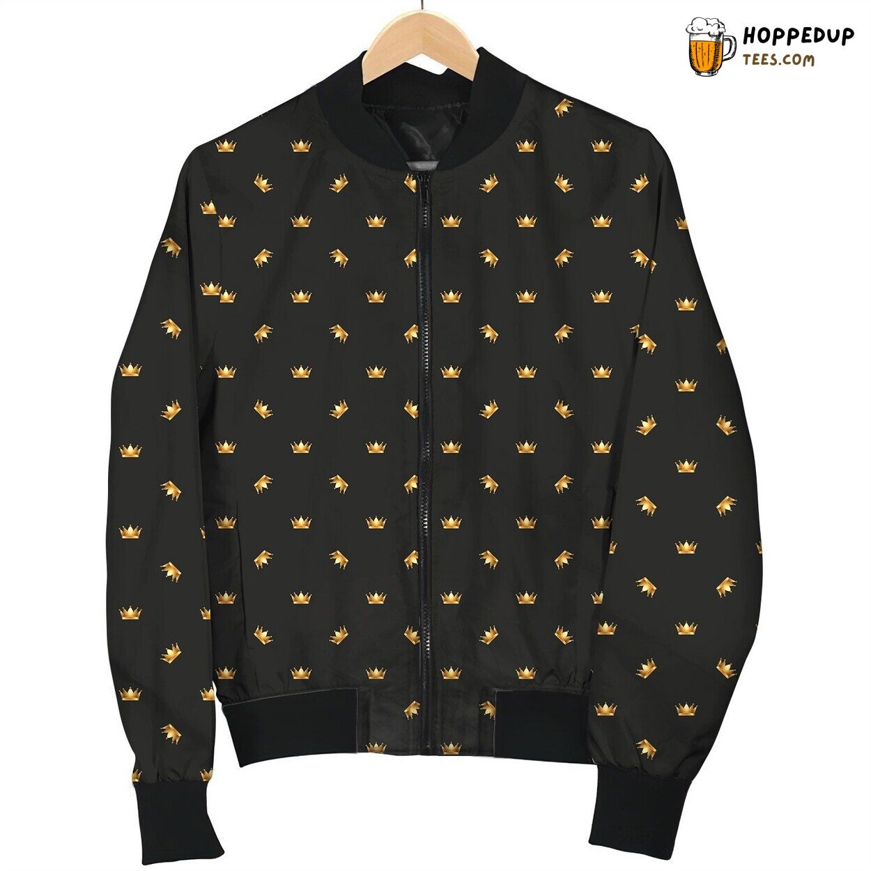 Queen Gold Crown Bomber Jacket