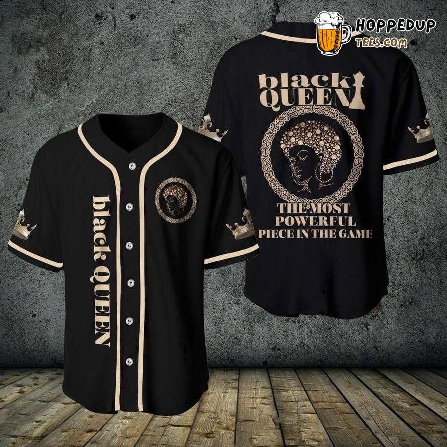 Queen Powerful Theme Black Baseball Jersey Distinctive Design Unique Edition