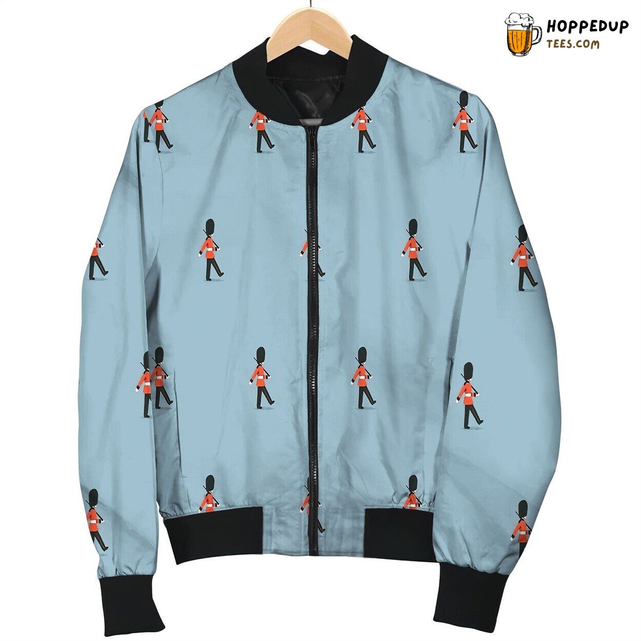 Queen S Guard On Raincloud Blue Bomber Jacket