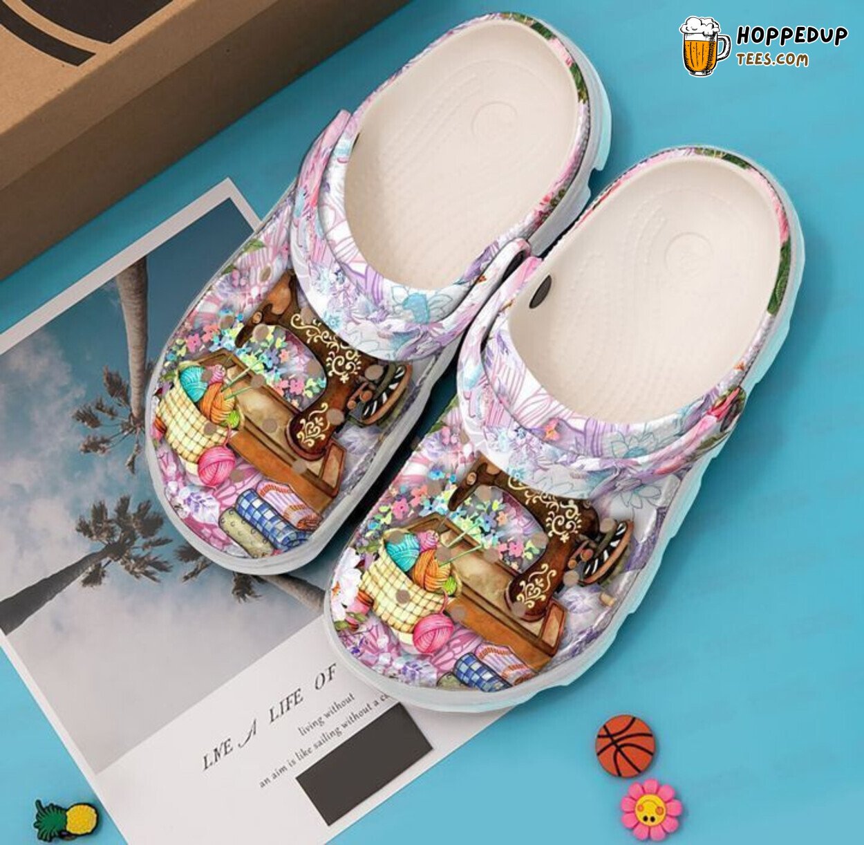 Quilt Quilting With Love Themed Classic Clogs Shoes Comfortable Crafty Gift