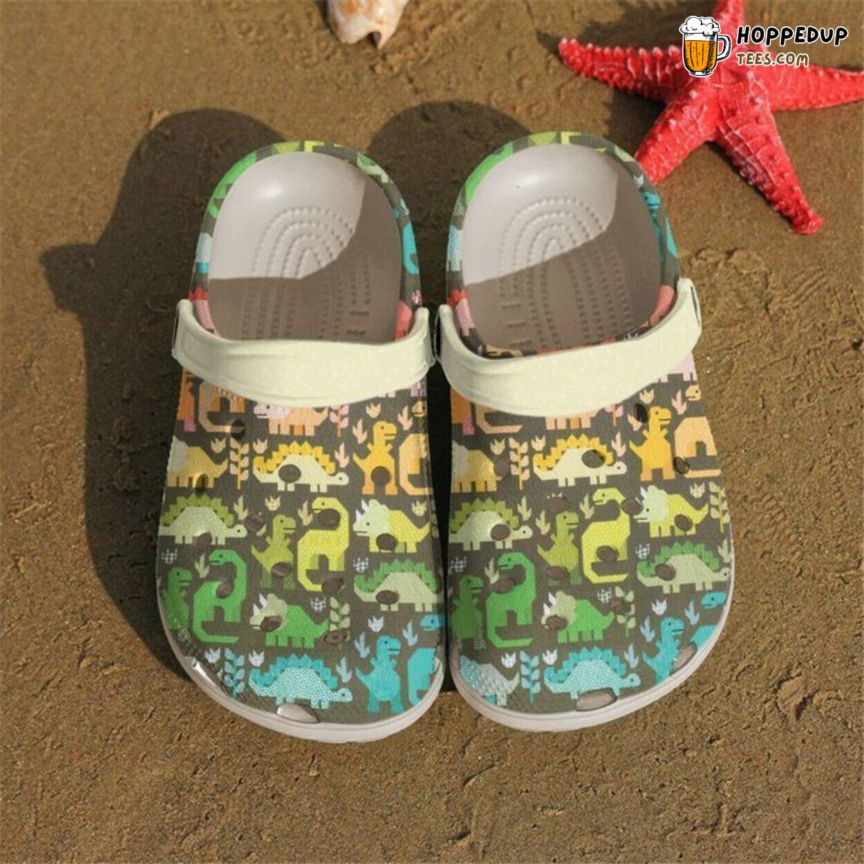 Quilting Dinosaurs Pattern Lover Gift Comfy Rubber Clog Footwear Unique
