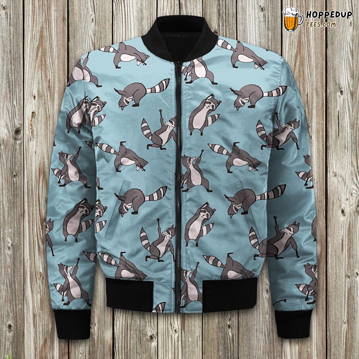Raccoon Patterns Winter Bomber Jacket Superior Tailored Comfort Look