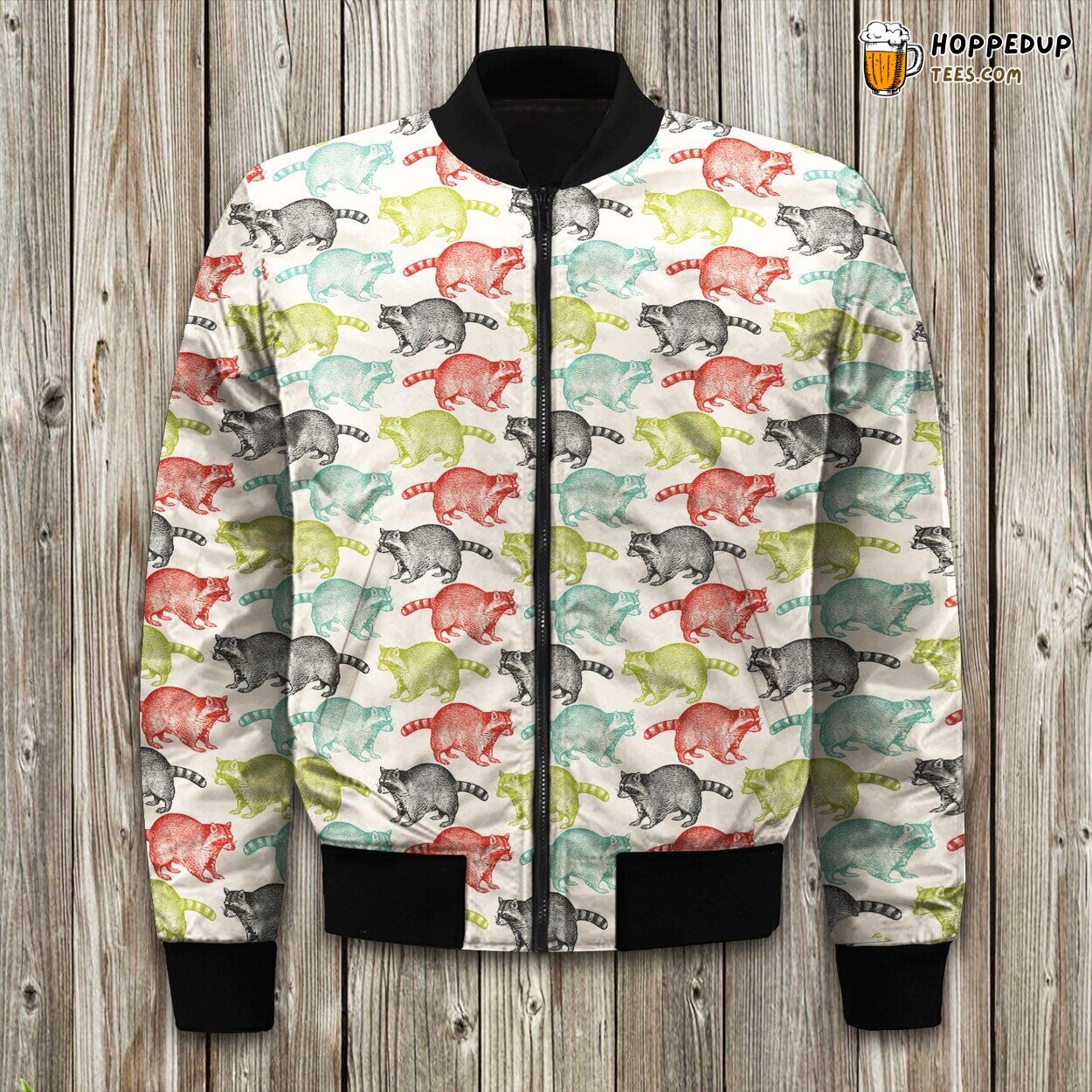 Raccoon Woodland Animals Friends Bomber Jacket