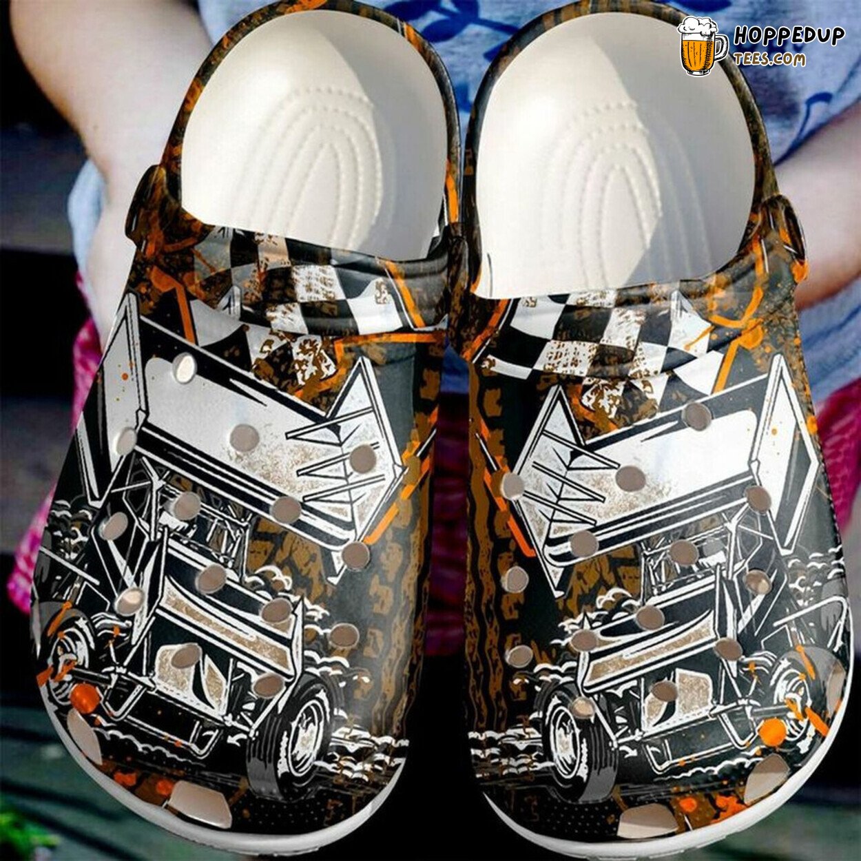 Racing Car Fire 102 Theme Comfortable Rubber Clogs Automotive Lover Gift