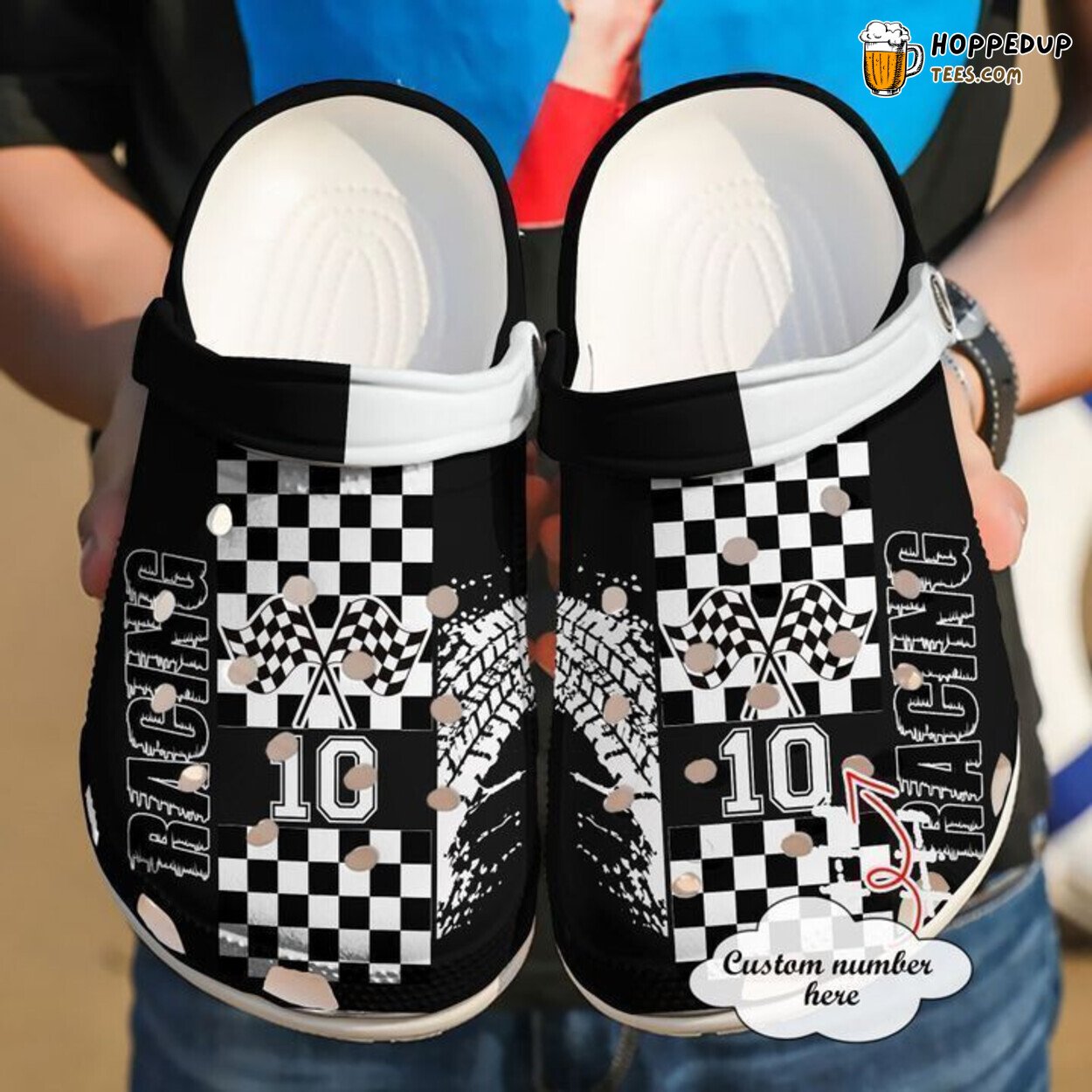 Racing Eat Sleep Inspired Classic Comfortable Stylish Clogs Shoes