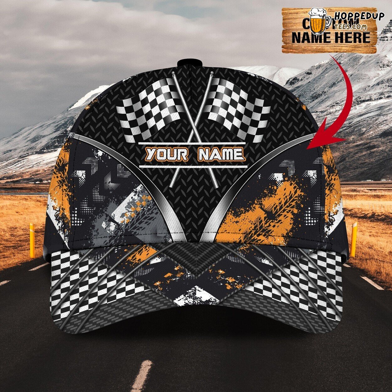 Racing Enthusiast 3D Classic Cap Personalized Name Ultimate Edition Look