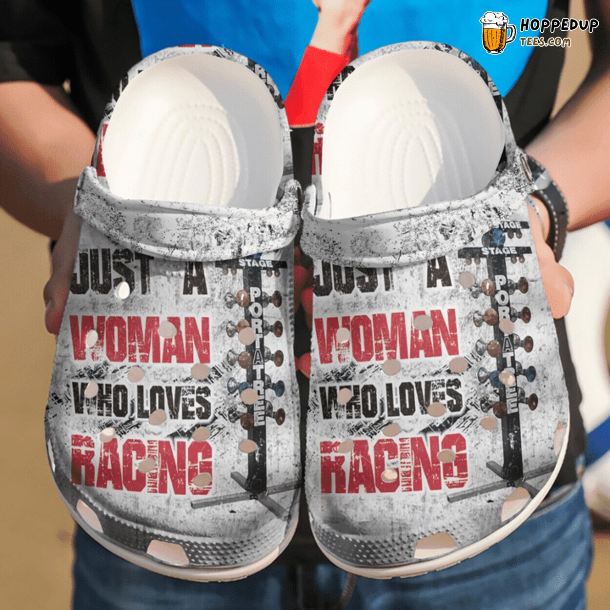 Racing Girl Loves Classic Personalized Comfortable Clogs Shoes Design