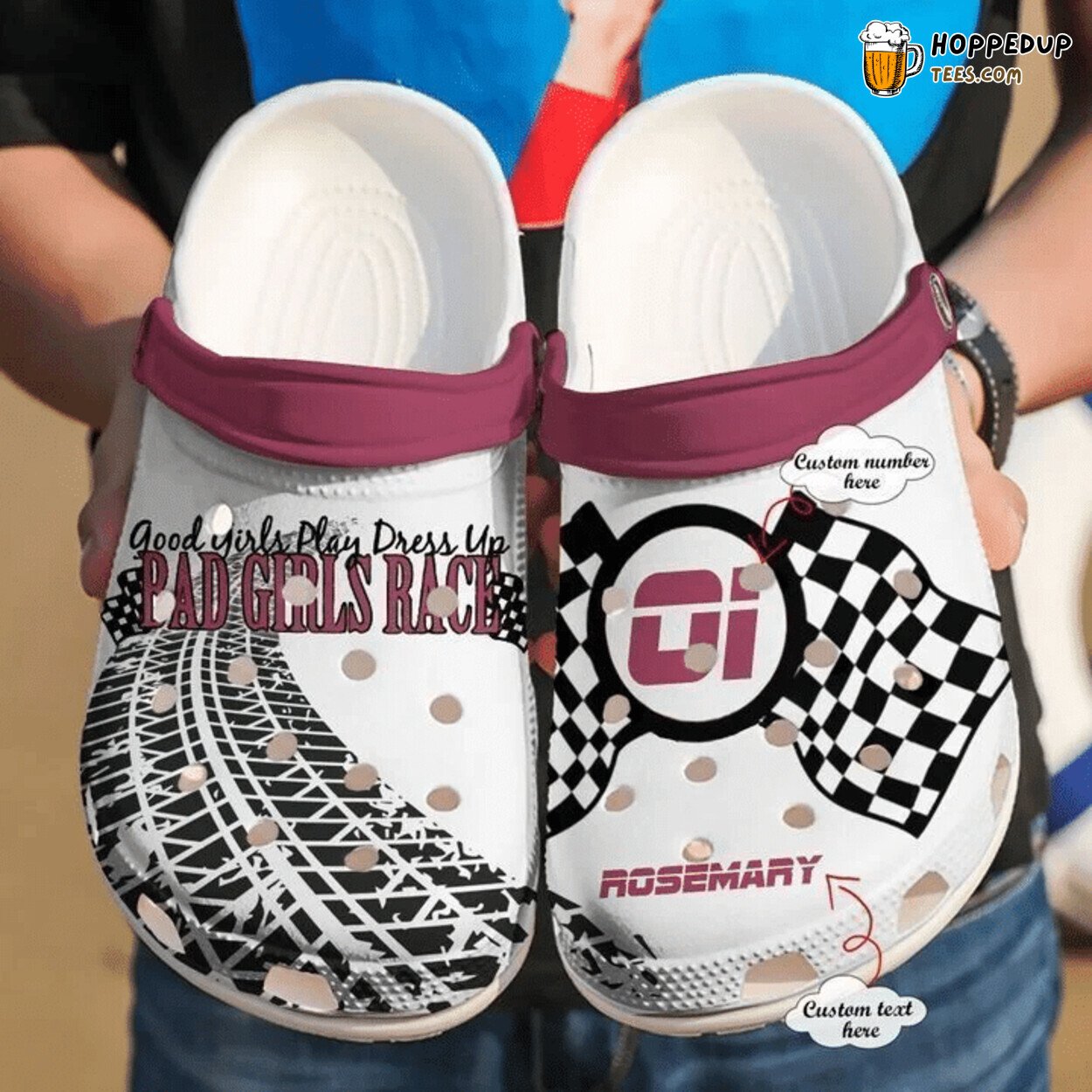 Racing Personalized Bad Girls Race Classic Comfortable Clogs Shoes