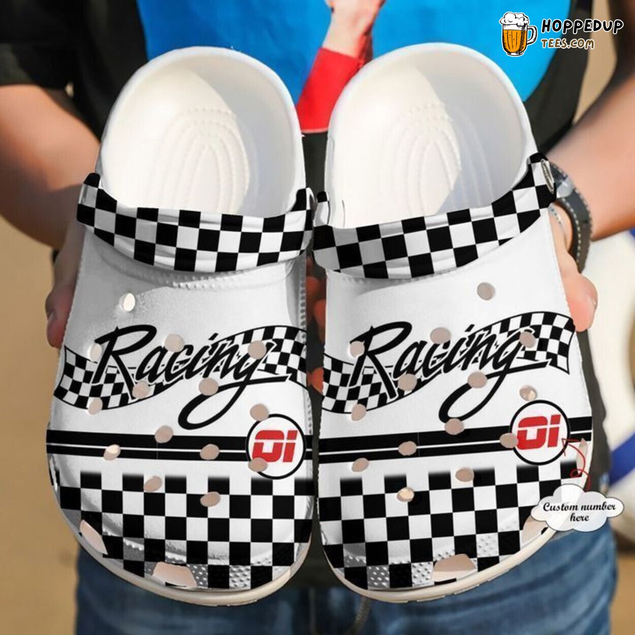 Racing Personalized Flag V2 Classic Comfortable Unique Design Clogs