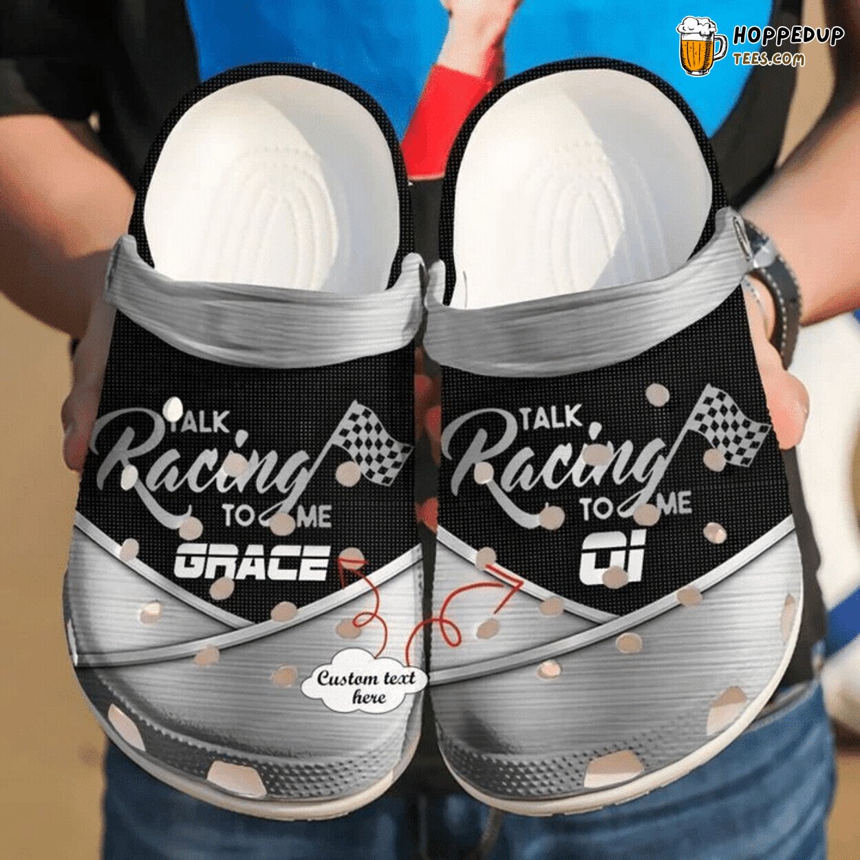 Racing Personalized Talk To Me V2 Classic Unique Clogs Shoes