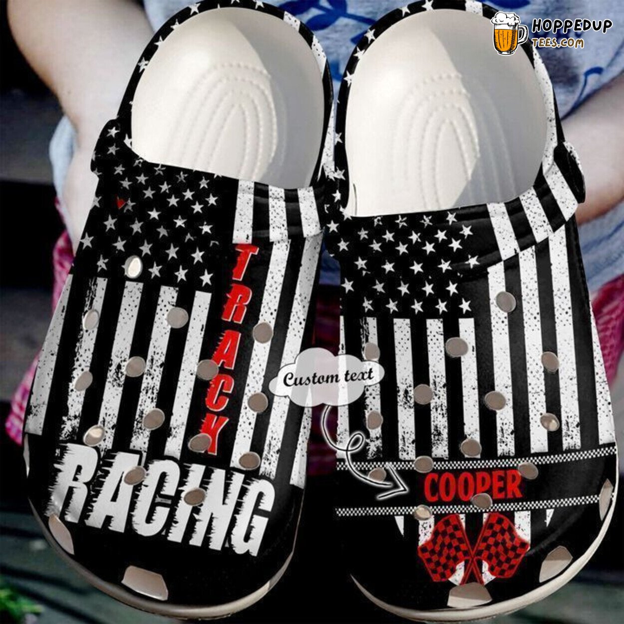 Racing Personalized Track Inspired Classic Comfortable Clogs Shoes Design Gift