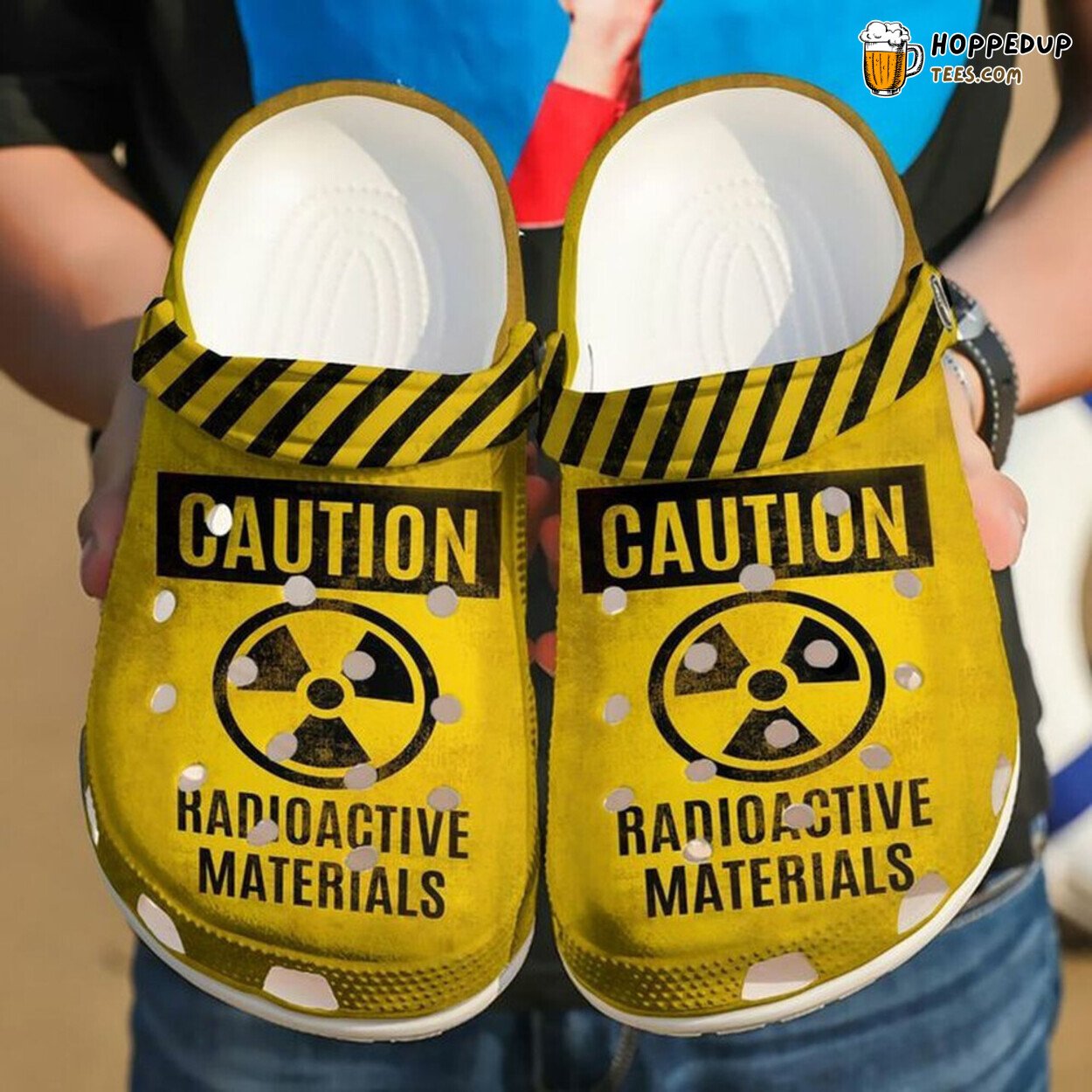 Rad Tech Caution 102 Themed Rubber Clog Shoes Comfy Professional Gift
