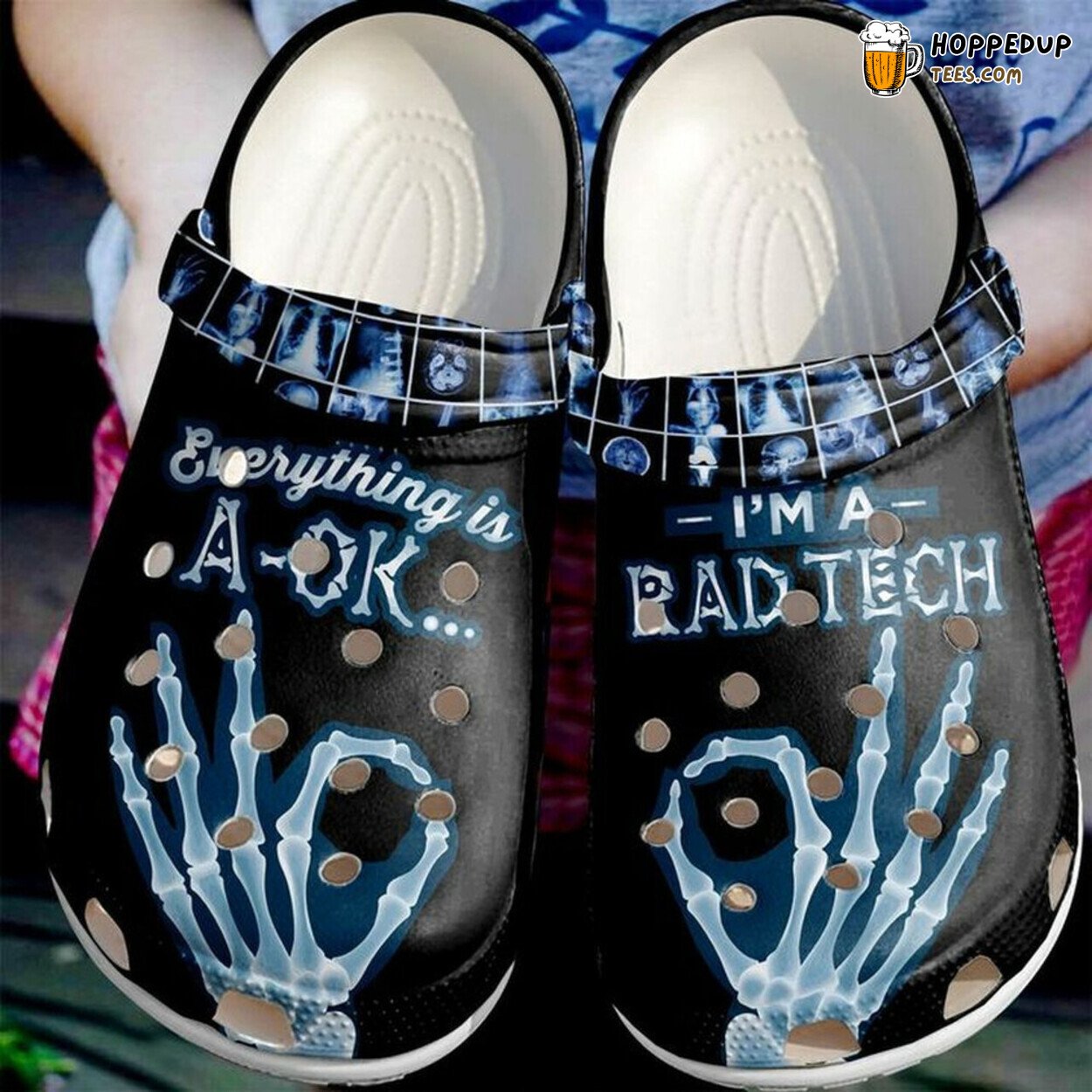 Rad Tech I’m A Themed Rubber Clog Shoes Comfy Footwear for Healthcare Fans