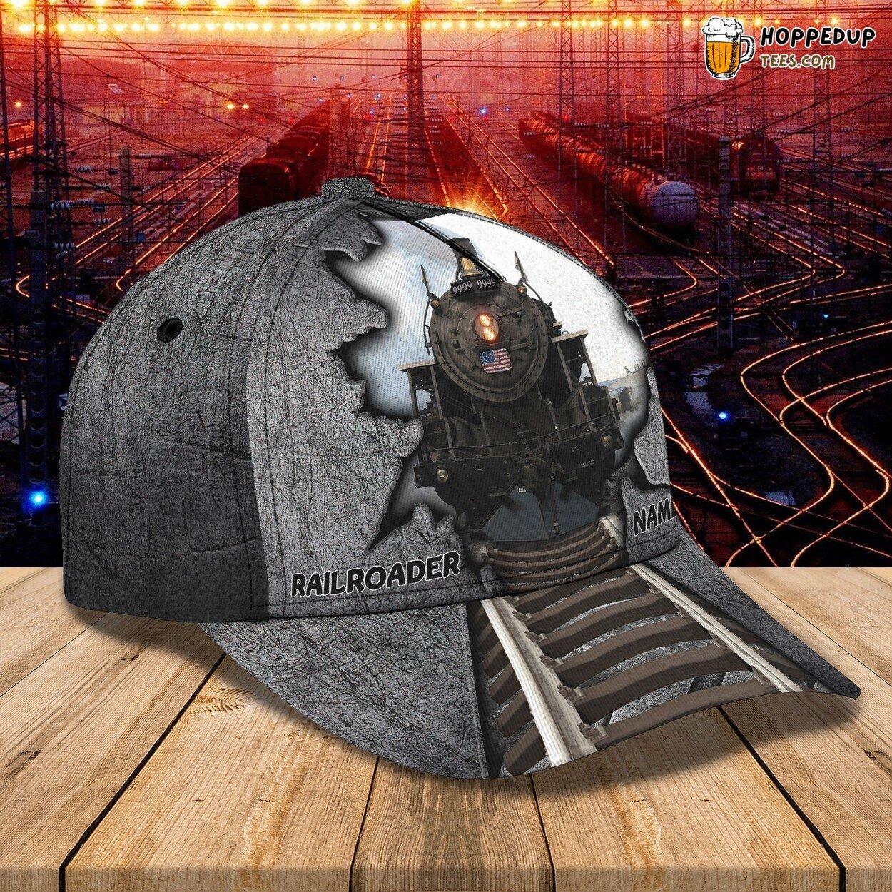 Railroader Classic 3D Cap Personalized Name Unique Authentic Premium Edition Railroader Classic 3D Cap Personalized Name Unique Authentic Premium Edition