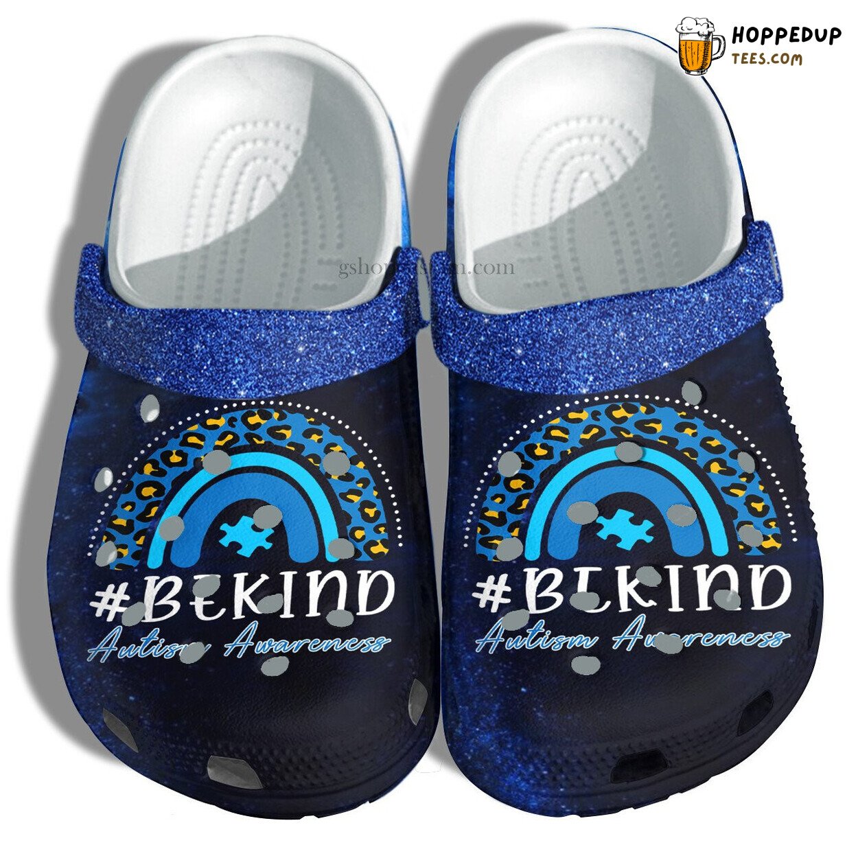 Rainbow Blue Leopard Autism Awareness Twinkle Clogs Gift Mother Design