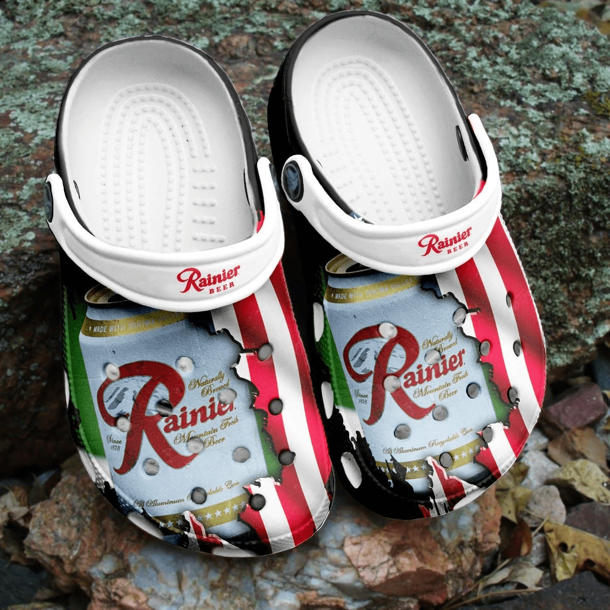 Rainier Beer Comfortable Crocband Clogs HU