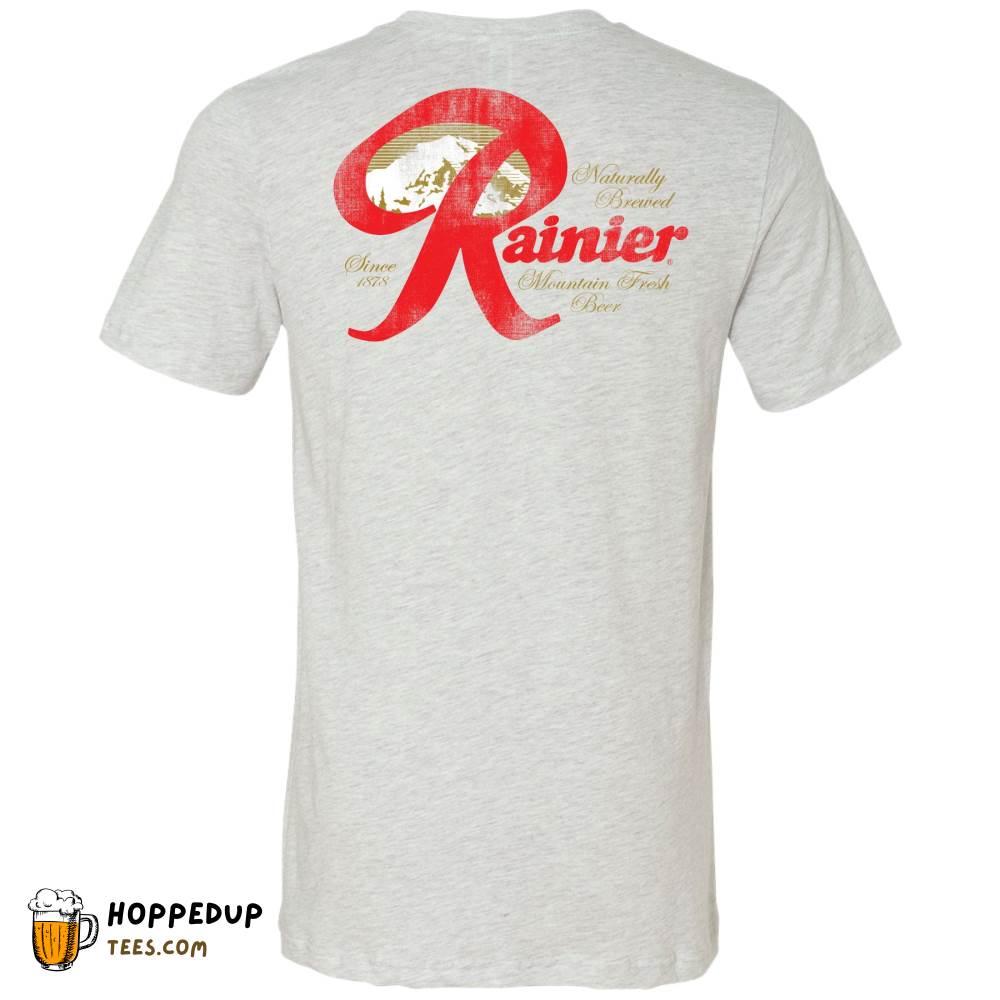 Rainier Beer Mountain Fresh 2-Sided Ash T-Shirt HU