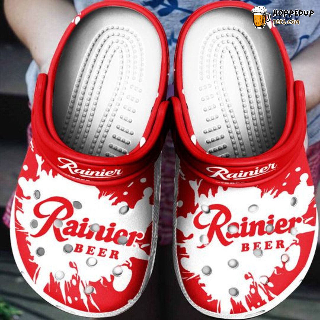 Rainier Beer Themed Comfortable Stylish Clog Shoes