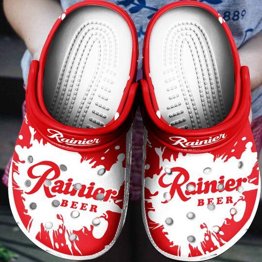 Rainier Beer Themed Crocband Clogs for Unisex HU