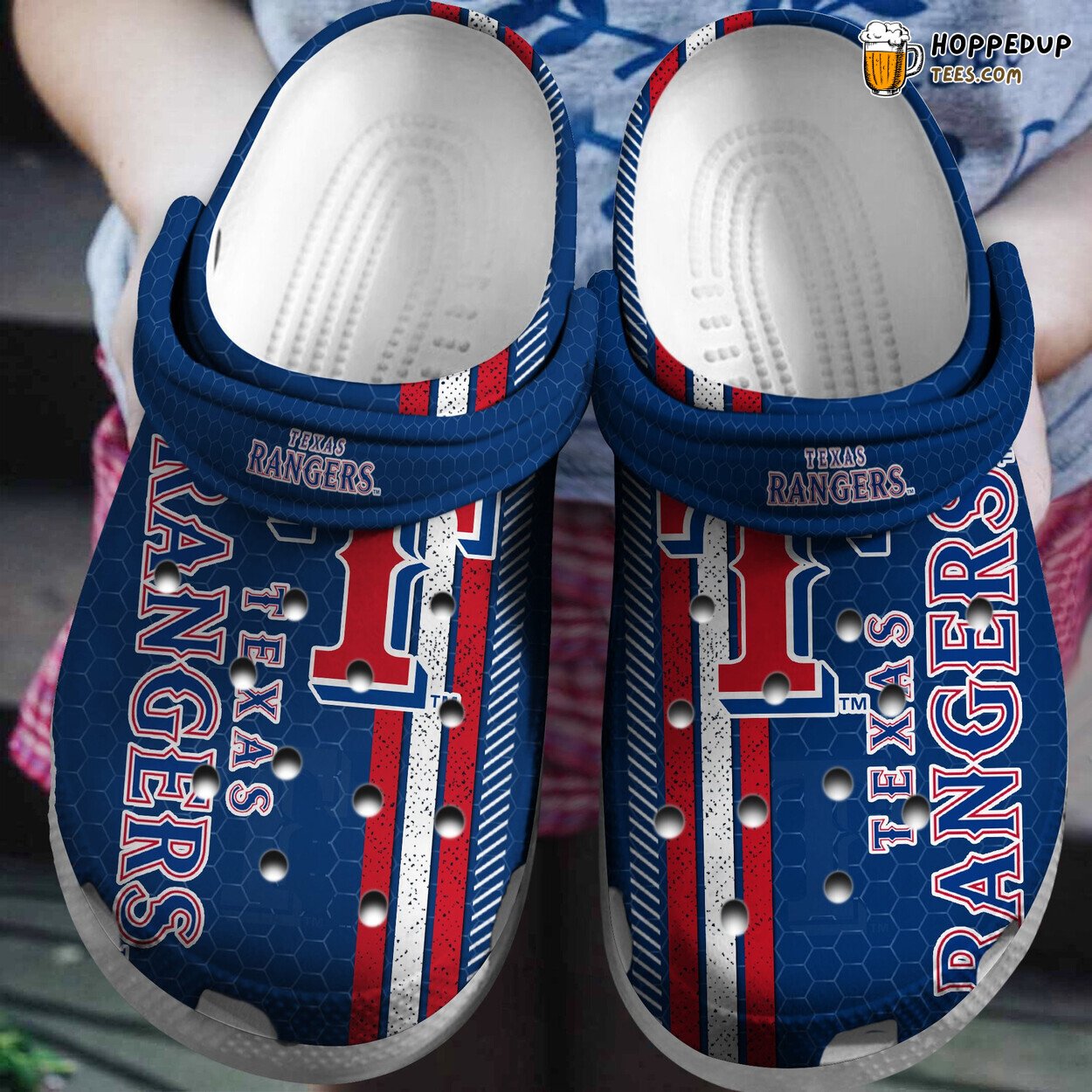 Rangers Blue Custom Name Stylish Comfortable Clog Shoes