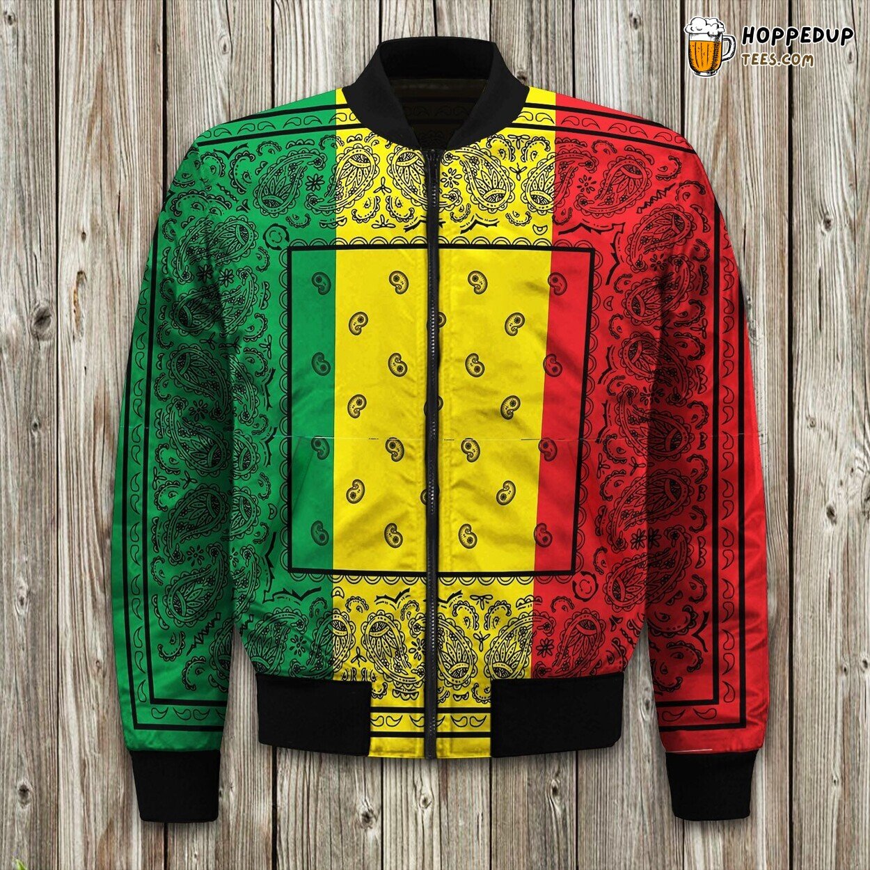 Rasta Bandana Inspiration for Winter Season Bomber Jacket Artistry