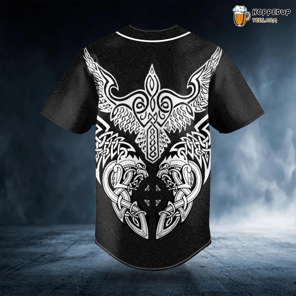 Raven Dragons Viking Tattoo Baseball Jersey Graphic Tees 3D Print Edition